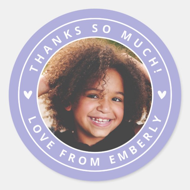 Adesivo Crianças Foto Corações Bonitos Aniversário Favorec (Frente)