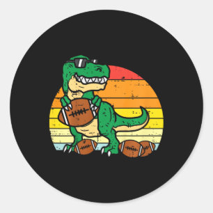 Adesivo Crianças Futebol Americano Trex Dinossauro Retro M