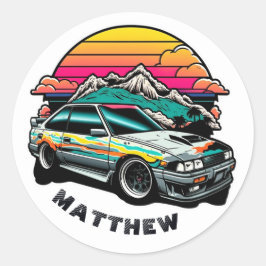 Adesivo Crianças, garotinho, aventura extrema. Jdm de carr