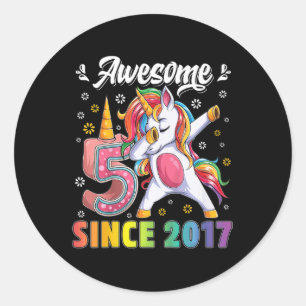 Adesivo Crianças incríveis dabbing unicorn aniversário de