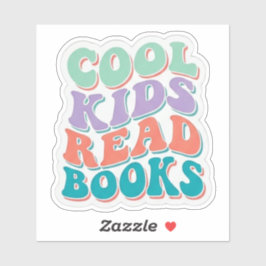 Adesivo Crianças legais lêem livros - amante de livros ond