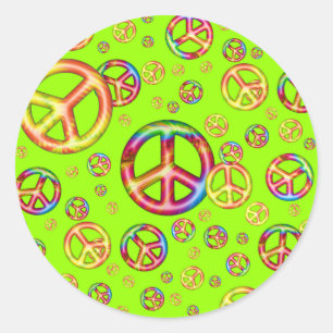 Adesivo Crianças Loucas com Colores de Neon Round-Pecados