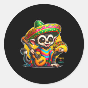 Adesivo Crianças Macacos Mexicanos Com Sombrero E Poncho C