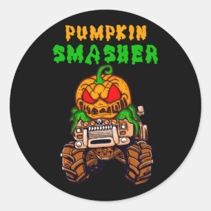 Adesivo Crianças Monstro do Halloween Caminhões Pumpkin Sm