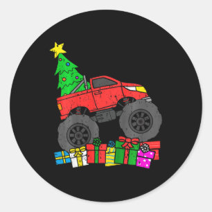 Adesivo Crianças Monstro Truck Árvore de Natal Toddler