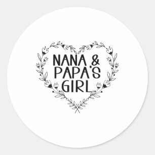Adesivo Crianças Nana & Garota Papas Coração Floral Pa