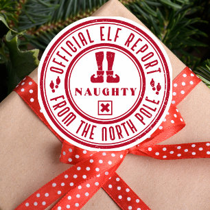 Adesivo Crianças Natal Elf Naughn