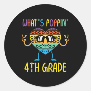 Adesivo Crianças O Que Está Poppin 4ª Série Coração Fidget