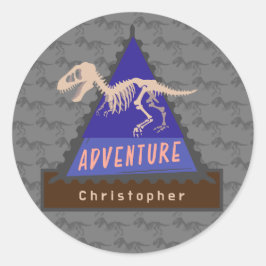Adesivo Crianças Personalizadas Adventure Meninos Dinossau