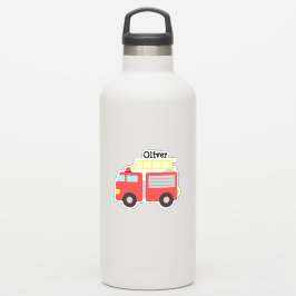 Adesivo Crianças Personalizadas, Autocolantes de Fogo Verm