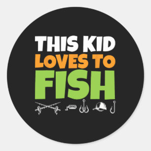 Adesivo Crianças Pescando I Este Garoto Ama Pescar I Amant