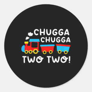 Adesivo Crianças segundo aniversário Treinam Chugga Chugga
