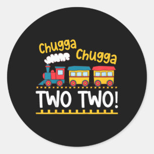 Adesivo Crianças segundo aniversário Treinam Chugga Chugga