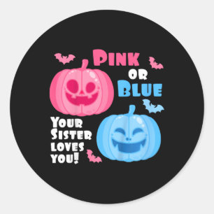Adesivo Crianças Sexo De Halloween Revelam Sua Irmã Te Ama