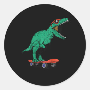 Adesivo Crianças Skater Skateboarding T-rex Dinossauro Ck 