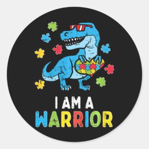 Adesivo Crianças Trex Dino Eu Sou Um Guerreiro Toddler Boy