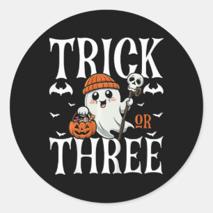 Adesivo Crianças Trick Ou Três Halloween Spookkin 3rd B
