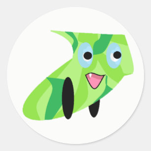 Adesivo Crianças utilitárias Design de arte Cachorro verde