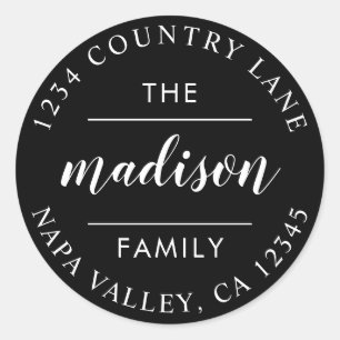 Adesivo Criar seu próprio endereço de devolução com fonte 