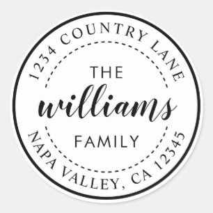 Adesivo Criar seu próprio endereço do remetente moderno da