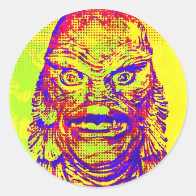 Adesivo Criatura de arte pop (Frente)
