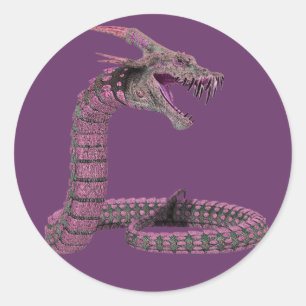 Adesivo Criatura Fantástica Rosa Roxa