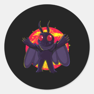 Adesivo Criaturas Criptidas Cute de Mothman Ponto Agradáve