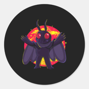 Adesivo Criaturas Criptidas Cute De Mothman Ponto Pleasemá