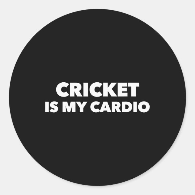 Adesivo Cricket é meu cardio (Frente)