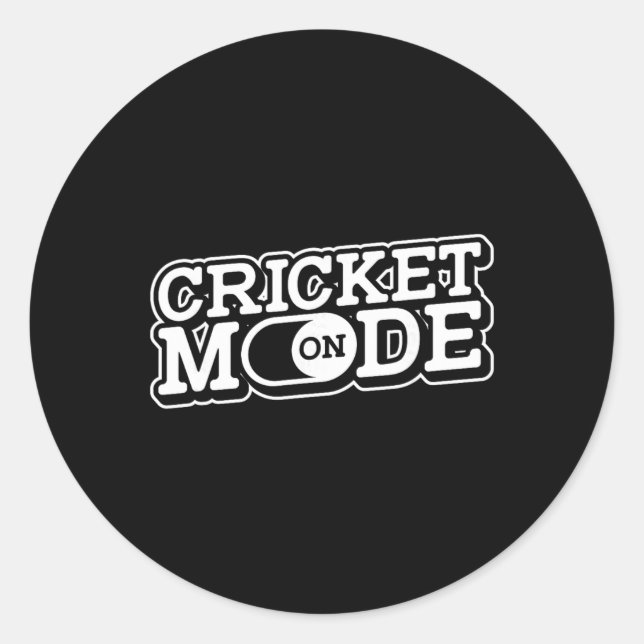 Adesivo Cricket Mode On - Cricketer Player Tsman Bowler Cr (Frente)