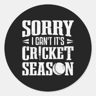 Adesivo Cricket Player Sorry I Can't It's Cricket Season