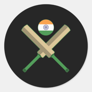 Adesivo Cricket T Críquete Ll Bandeira indiana Críquete Ín