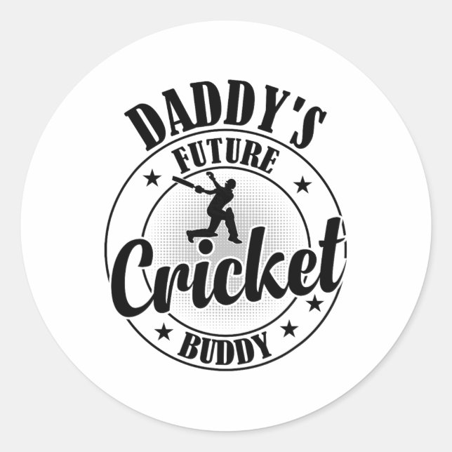 Adesivo Cricketing Cricket Player - Daddy's Future Cricket (Frente)