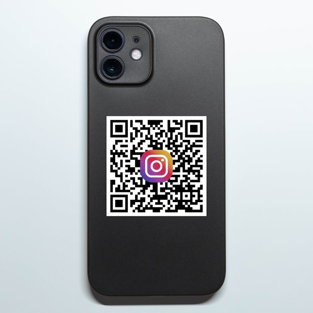 Adesivo Crie moderno seu código QR do Instagram (Our user-friendly template will generate your QR code automatically from your Instagram address)
