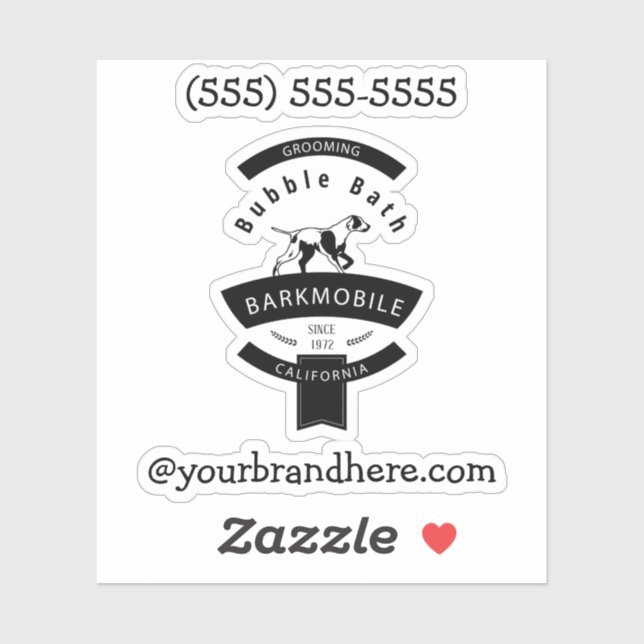 Adesivo Crie o logotipo do seu nome personalizado (Folha)