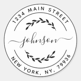 Adesivo Crie o Seu Endereço de Devolução Redondo