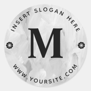 Adesivo Crie o seu próprio ciclo de monograma de negócio