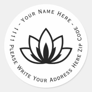 Adesivo Crie o seu símbolo White Blooming Lotus Flower 