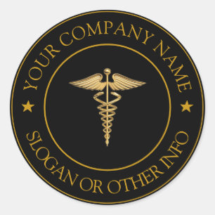 Adesivo Crie seu logotipo de empresa clássico personaliza