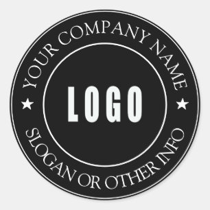 Adesivo Crie seu logotipo de empresa clássico personalizad
