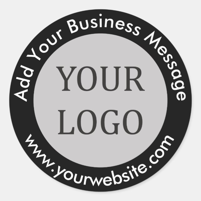 Adesivo Crie seu logotipo de empresa simples (Frente)