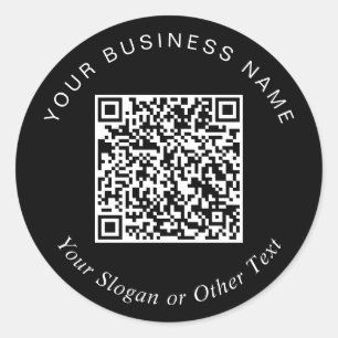 Adesivo Crie seu Promocional de código QR preto