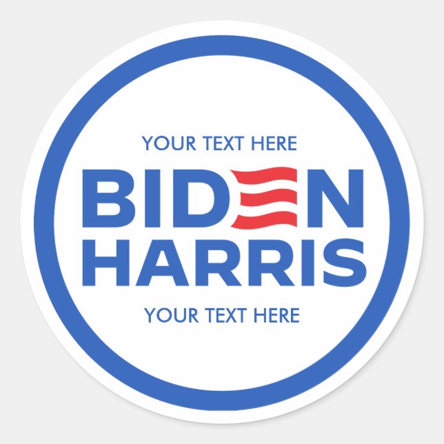 Adesivo Crie seu próprio Biden Harris 2024 (Frente)