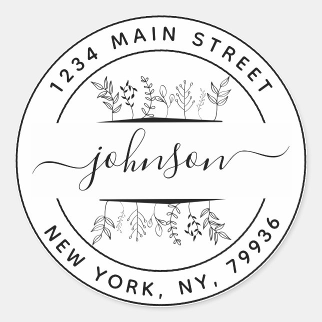 Adesivo Crie Seu Próprio Círculo Caprichoso de Folhas Dese (Frente)