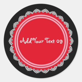 Adesivo Crie seu próprio círculo de rendas V09 RED