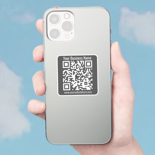 Adesivo Crie seu próprio código QR | Cinzas escuras (Criador carregado)