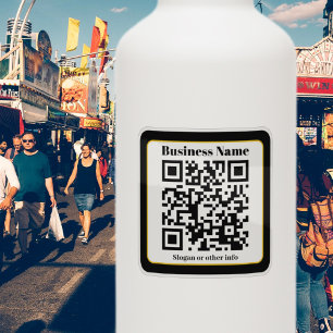 Adesivo Crie seu próprio código QR   Dourado negro transpa