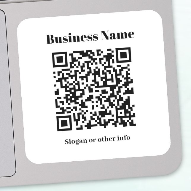 Adesivo Crie seu próprio código QR | Preto e branco (Criador carregado)