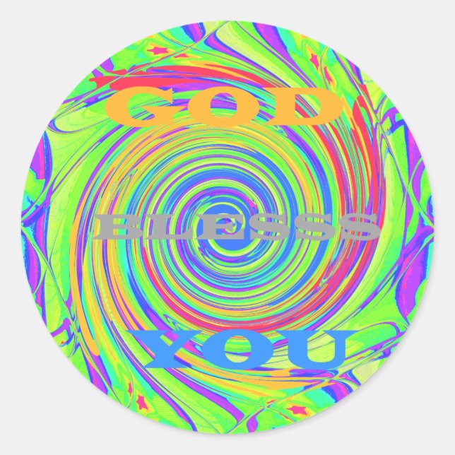 Adesivo Crie seu próprio Deus abençoe seu texto inspirador (Frente)