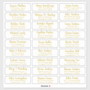 Adesivo Crie Seu Próprio Endereço De Convidado De Casament